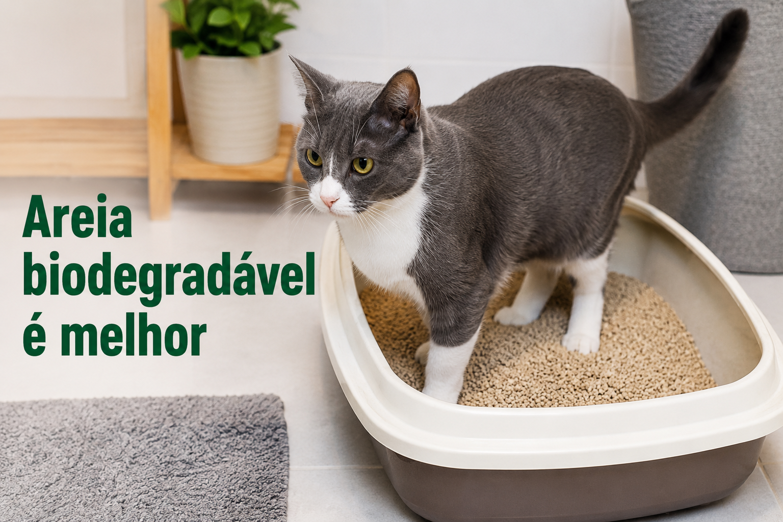Areia biodegradável é melhor