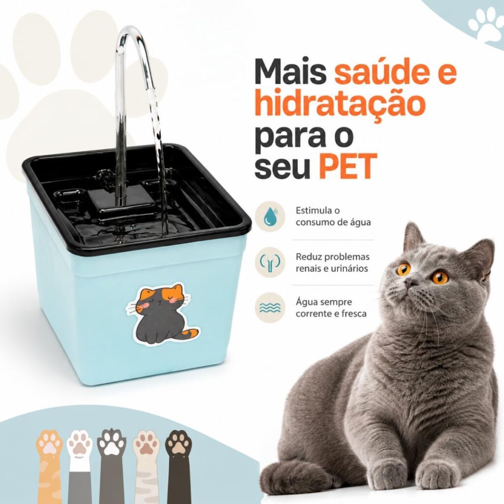 Bebedouro para Gatos 1,8L Automático