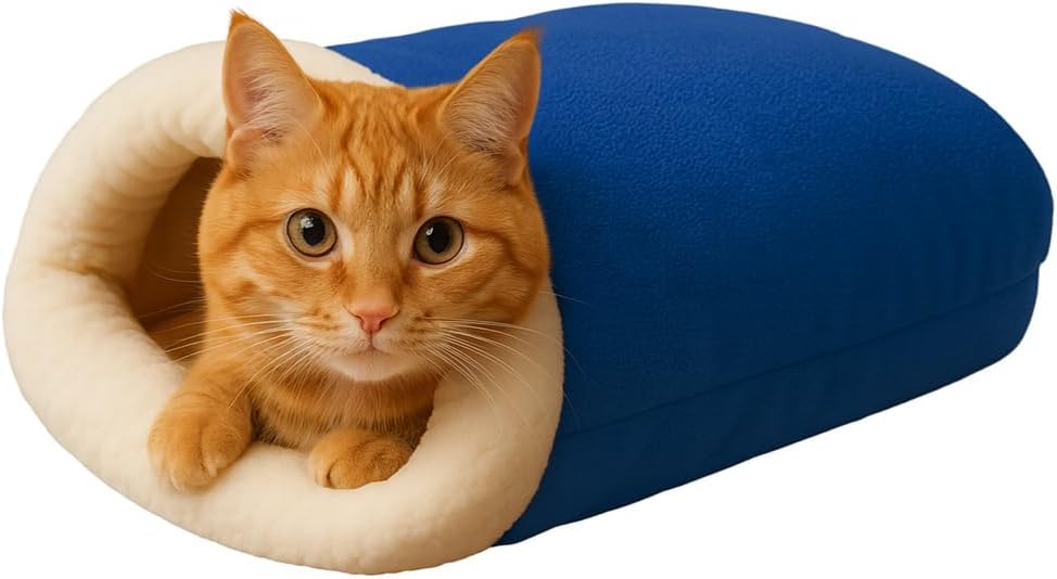 Cama para Gato Tipo Toca Saco de Dormir Sherpa