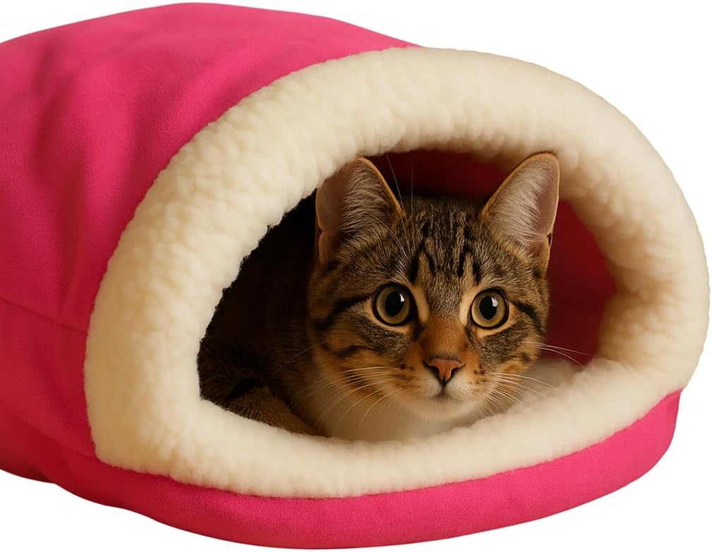 Cama para Gato Tipo Toca Saco de Dormir Sherpa