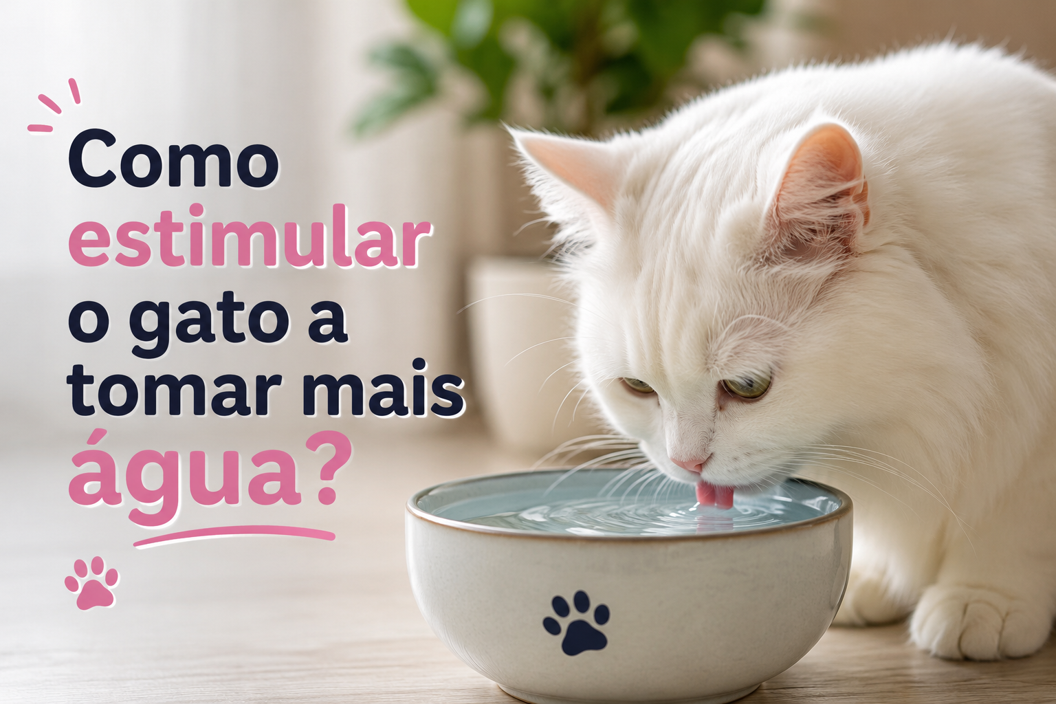 Como estimular o gato a tomar mais água