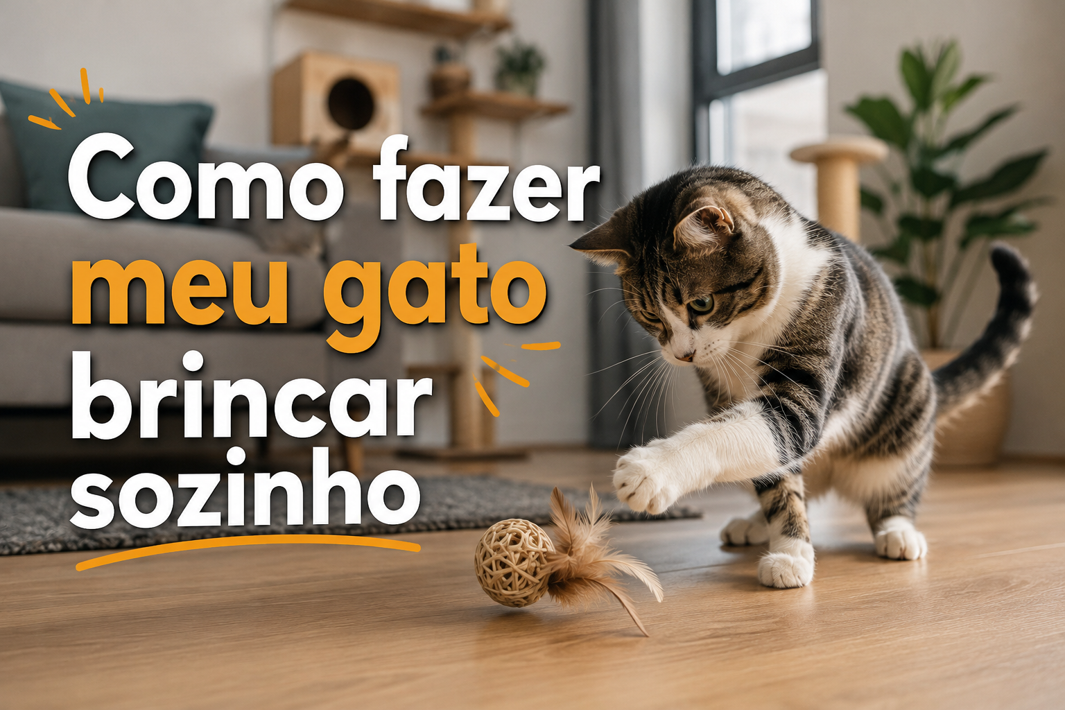 Como fazer meu gato brincar sozinho
