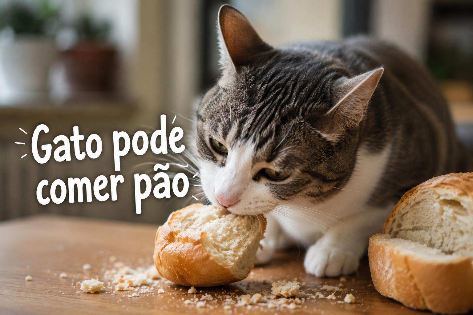Gato pode comer pão