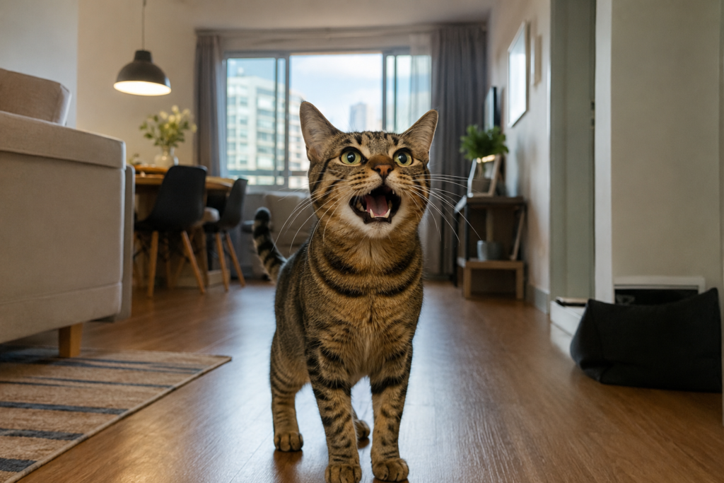 Por que gato mia muito