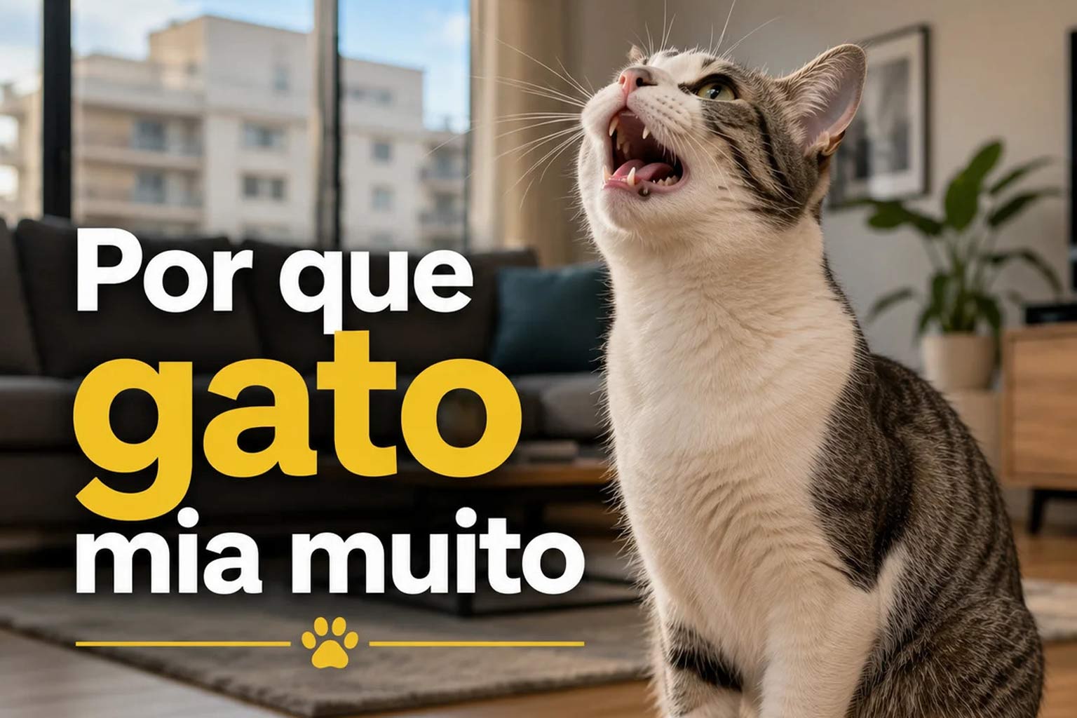 Por que gato mia muito