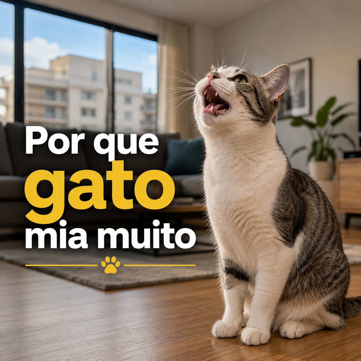 Por que gato mia muito