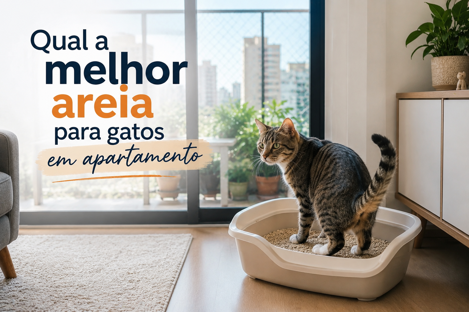 Qual a melhor areia para gatos em apartamento
