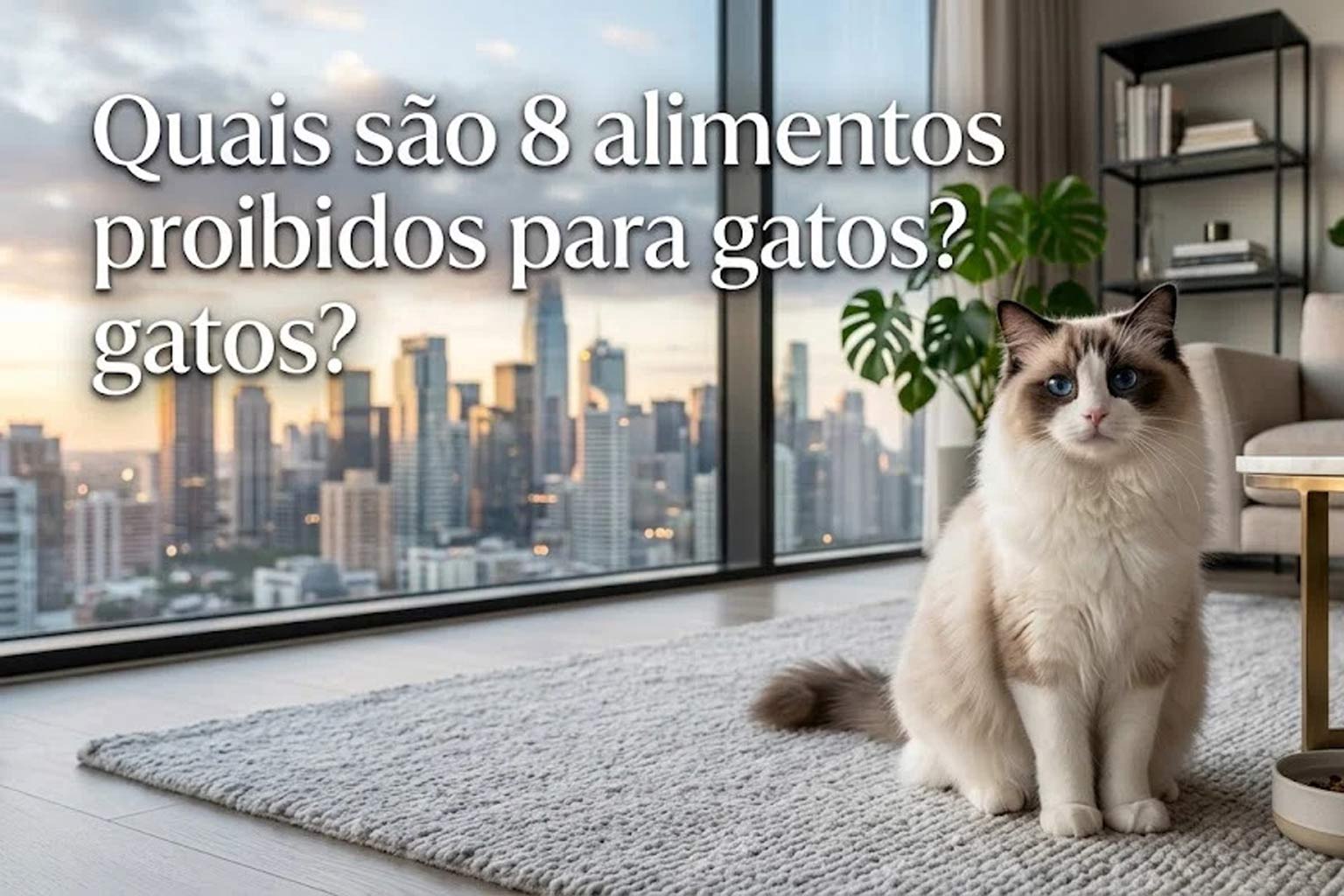 Quais são 8 alimentos proibidos para gatos