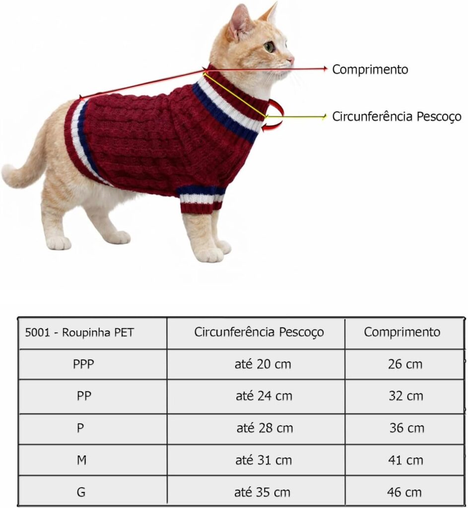 Roupinha para Gato Tricot Listrada