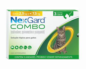 NexGard COMBO Antipulgas, Sarna e Vermes